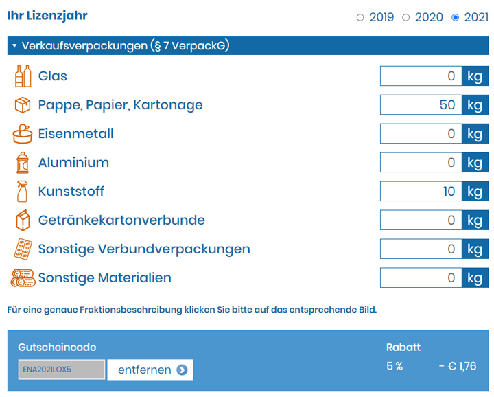 Die Verpackungslizenz einfach erklärt: Schritt 2